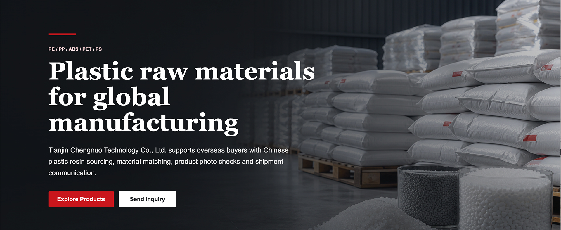 Tianjin Chengnuo Technology Co., Ltd. accompagne les acheteurs internationaux dans l'approvisionnement en résines plastiques chinoises, l'ajustement des matériaux, la vérification des photos de produits et la coordination des expéditions.